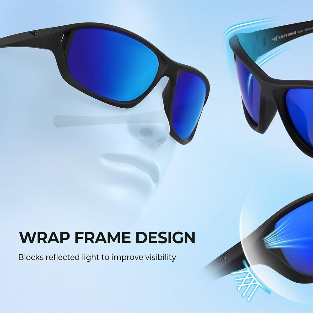Polarized Sport Sunglasses for Men and Women, Ideal for Driving Fishing Cycling Running, UV Protection