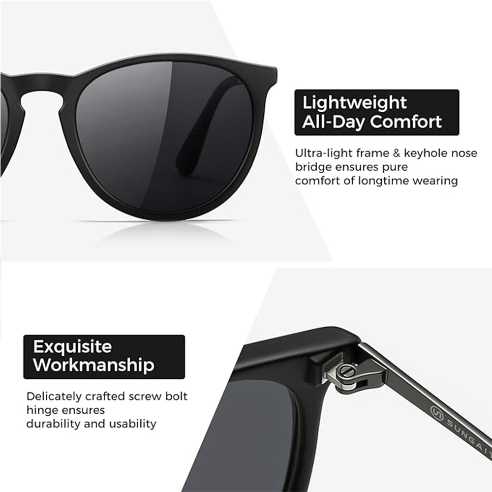 Premium Vintage Round Sunglasses for Women Men Classic Retro Trendy Style