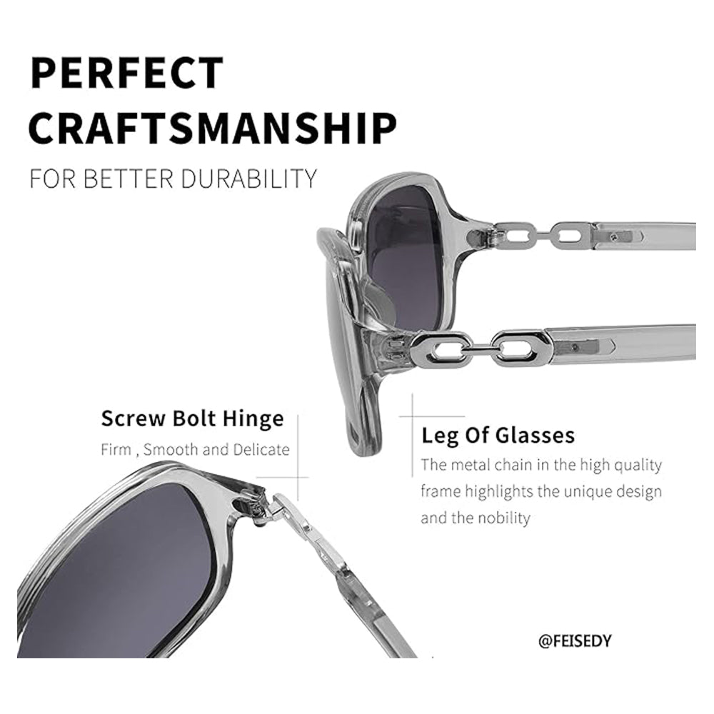 Vintage Square Polarized Sunglasses for Women UV400 Travel Driving Fashion Arcuate Sunglasses