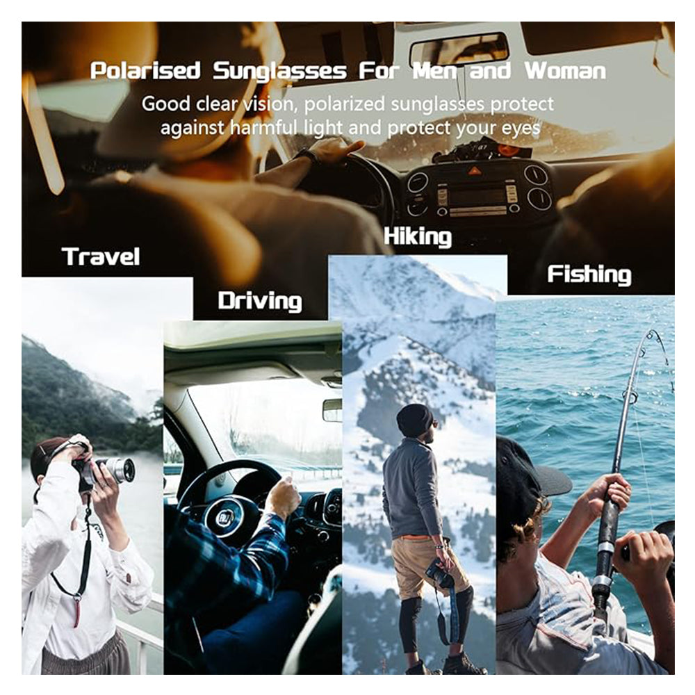 Sunglasses Men Polarized Aviator Sunglasses for Men Women Fishing Driving Sun glasses Metal Frame UV400 Protection