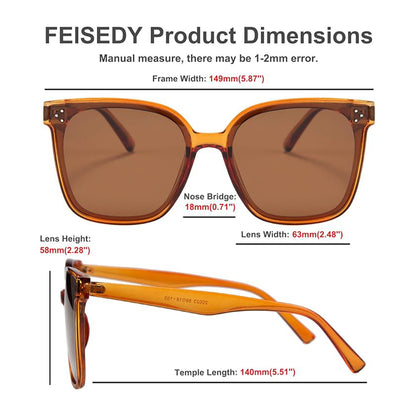 Oversized Polarized Sunglasses - UV400 Protection, Square Fashion Sun Glasses for Outdoor