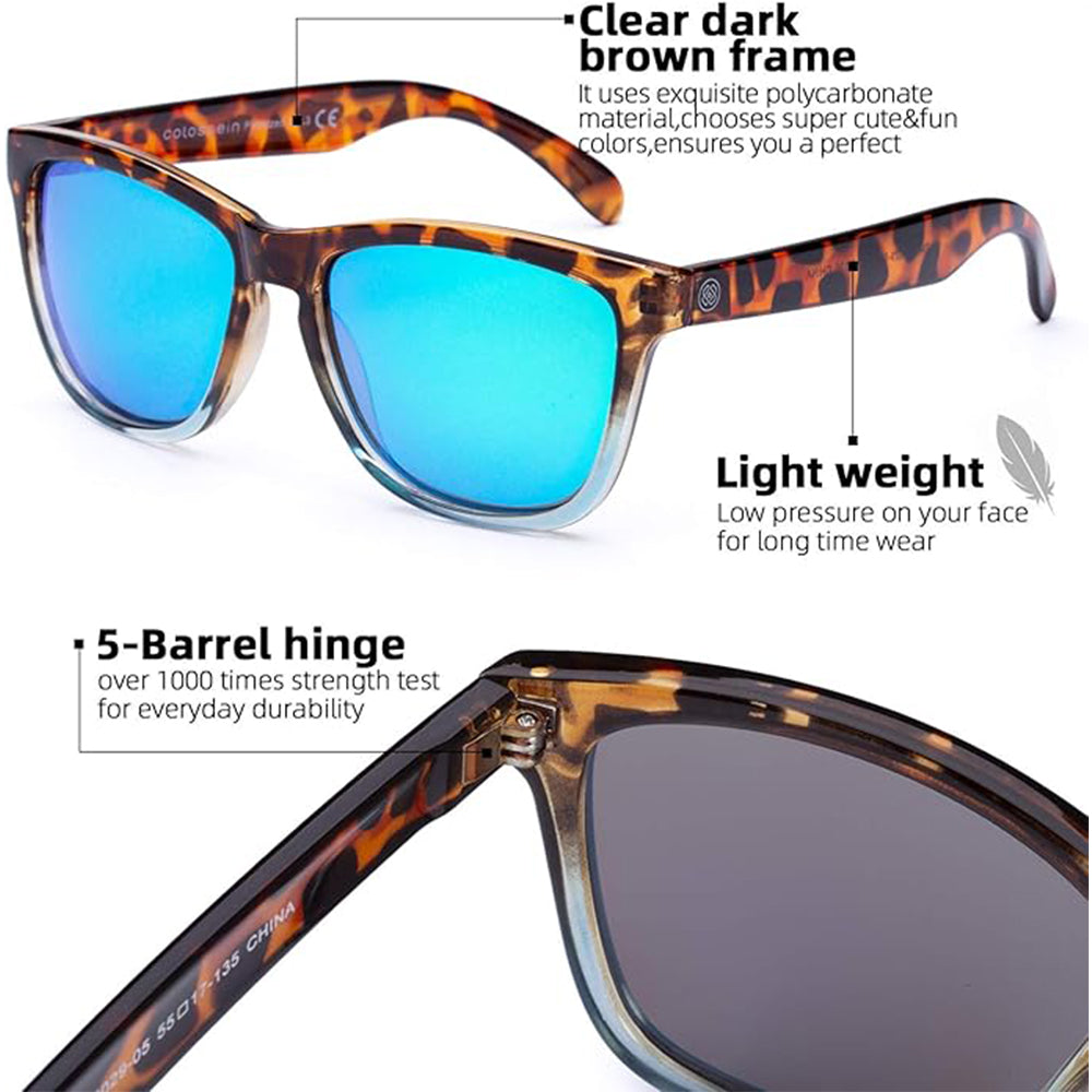 Sunglasses Womens,Classic Square Frame UV400 Mirrored Lens,Sunglasses Fit For Beach,Vacation,Driving $50
