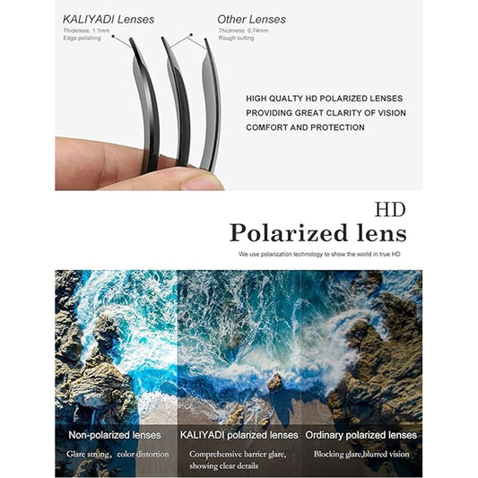 Polarized Sunglasses for Men and Women Semi-Rimless Frame Driving Sun glasses UV Blocking
