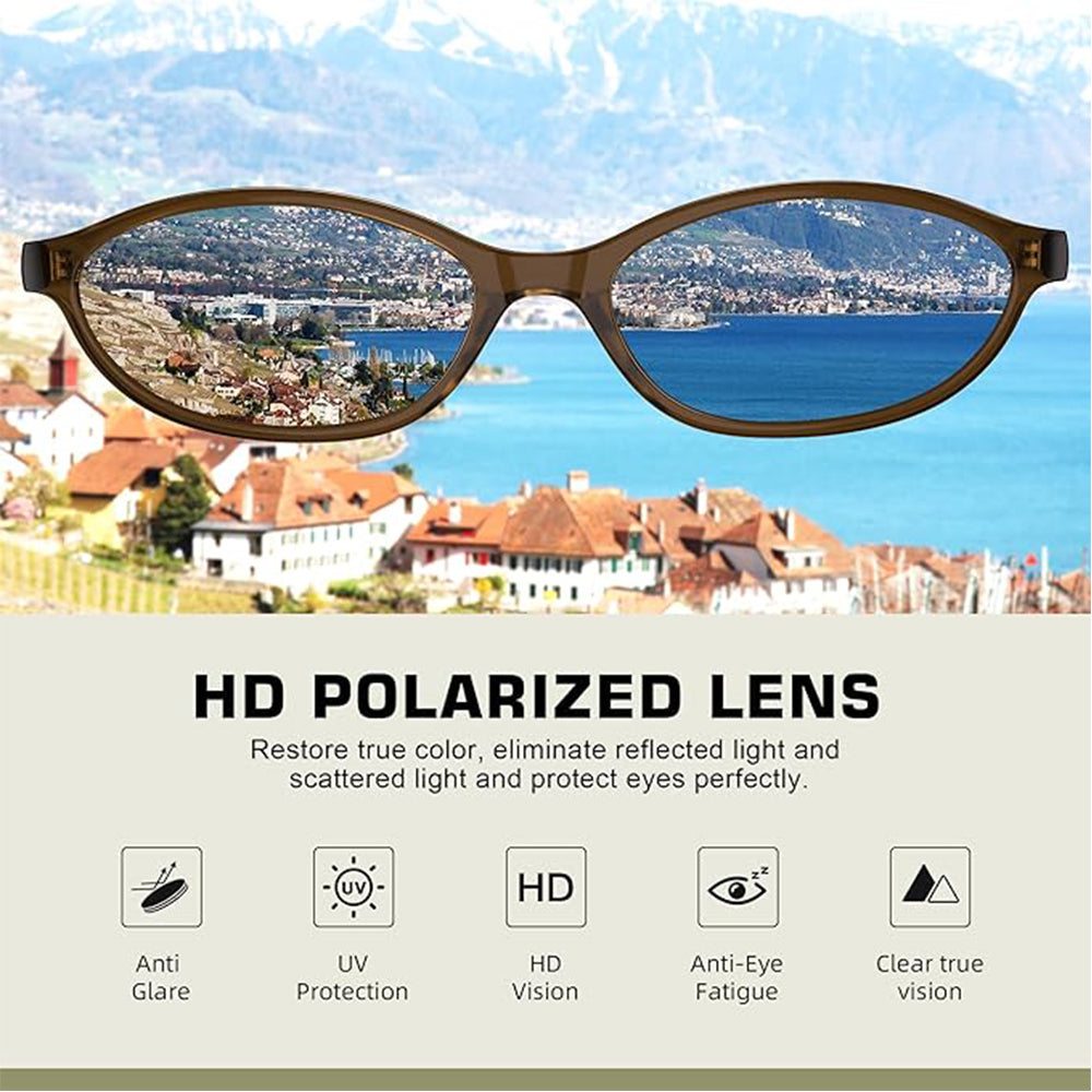 Sunglasses Womens Retro Oval Sunglasses for Women - Cat Eye 90s Glasses UV400 Lightweight Narrow Shades