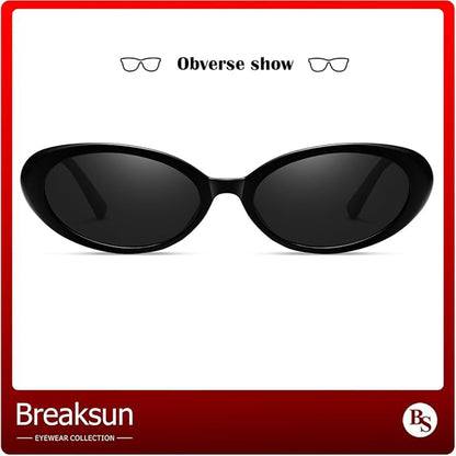 Retro Oval Sunglasses for Women Men Fashion Small Oval Sunglasses 90s Vintage Shades