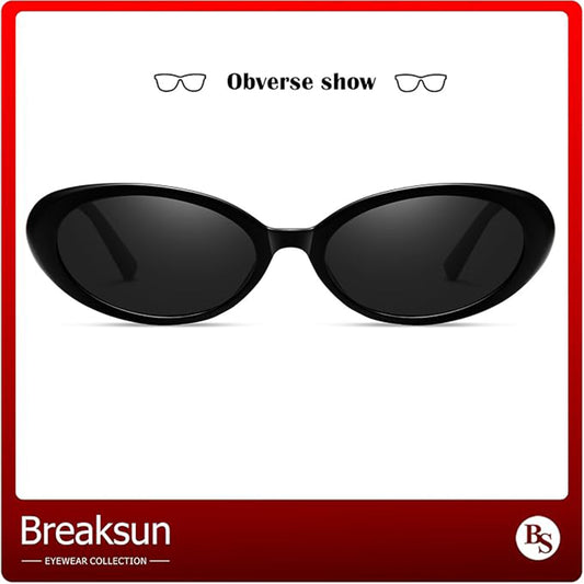 Retro Oval Sunglasses for Women Men Fashion Small Oval Sunglasses 90s Vintage Shades