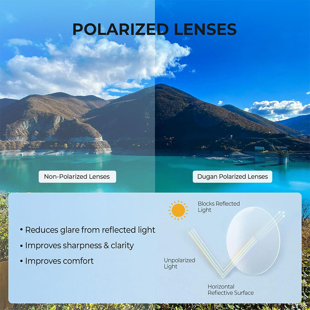 Polarized Sport Sunglasses for Men and Women, Ideal for Driving Fishing Cycling Running, UV Protection