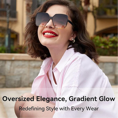 Oversized Square Sunglasses for Women Big Large Wide Fashion Shades for Men UV Protection Unisex