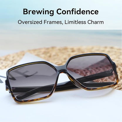Oversized Square Sunglasses for Women Big Large Wide Fashion Shades for Men UV Protection Unisex