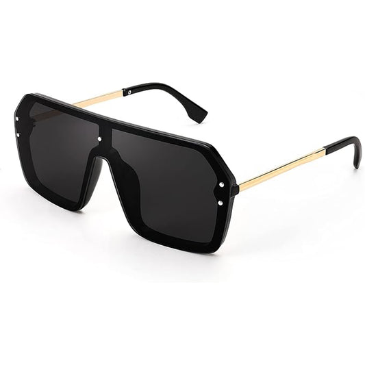 Classic Siamese One Piece Sunglasses Nice Rimless Stylish Retro Design for Women Men