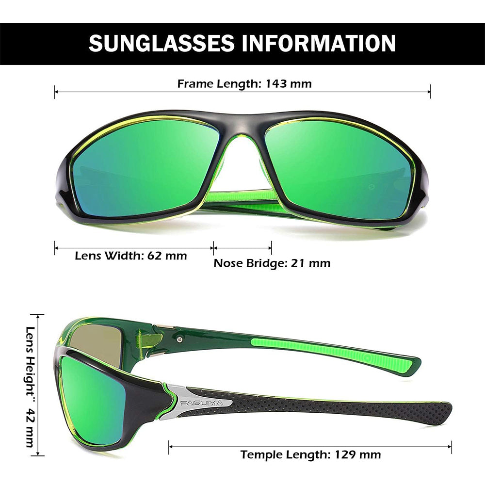 Sports Polarized Sunglasses For Men Cycling Driving Fishing UV400 Protection