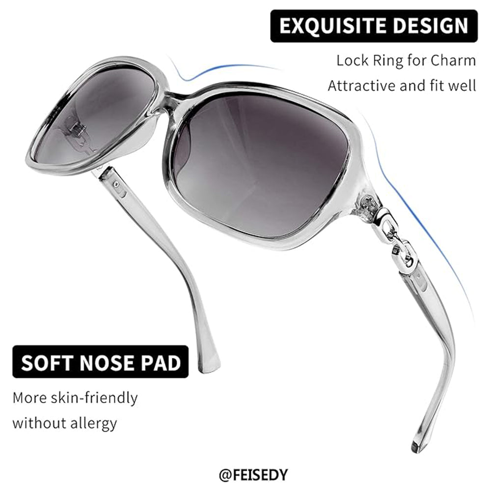 Vintage Square Polarized Sunglasses for Women UV400 Travel Driving Fashion Arcuate Sunglasses
