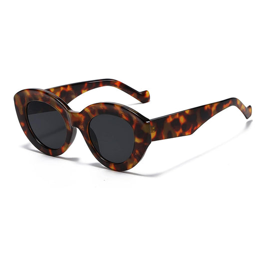 Oversized Cat Eye Sunglasses for Women Cute Oval Thick Frame Cateye Sun Glasses Chic Retro Style Shades