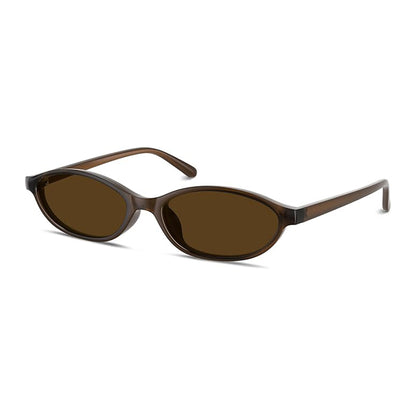 Sunglasses Womens Retro Oval Sunglasses for Women - Cat Eye 90s Glasses UV400 Lightweight Narrow Shades