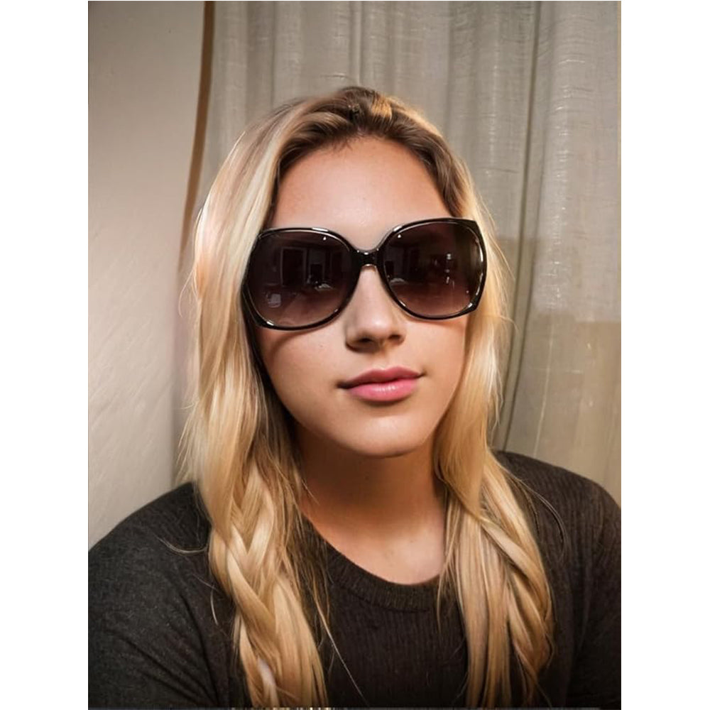 Women's Oversized Square Cat Eye Hybrid Butterfly Fashion Sunglasses - Exquisite Packaging