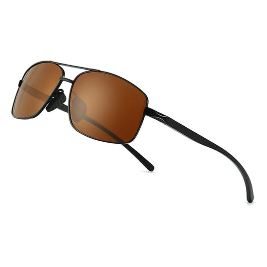 Ultra Lightweight Rectangular Polarized Sunglasses UV400 Protection
