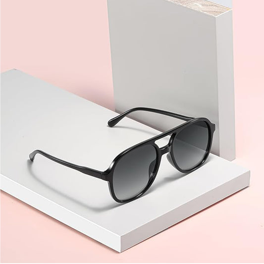 Retro Aviator Sunglasses for Women Men Classic 70s Vintage Trendy Square Aviators Sun Glasses