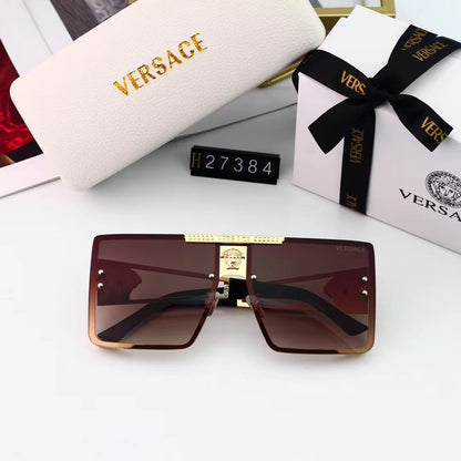 Retro Metal Frame Trendy Sun Glasses-With Gift Box