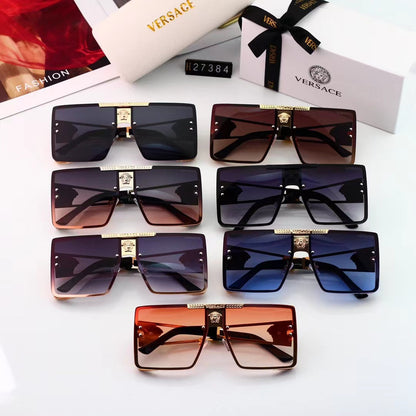 Retro Metal Frame Trendy Sun Glasses-With Gift Box