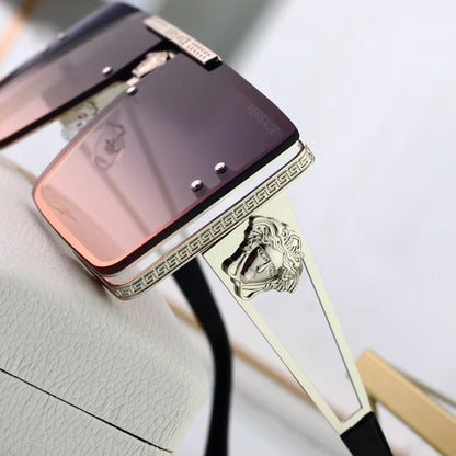 Retro Metal Frame Trendy Sun Glasses-With Gift Box