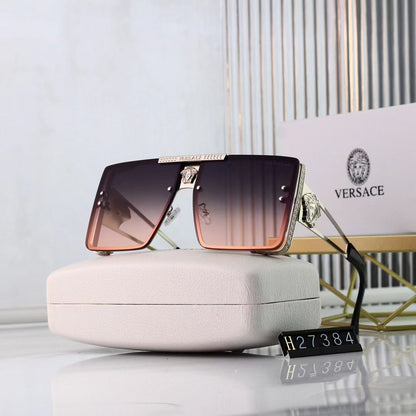 Retro Metal Frame Trendy Sun Glasses-With Gift Box