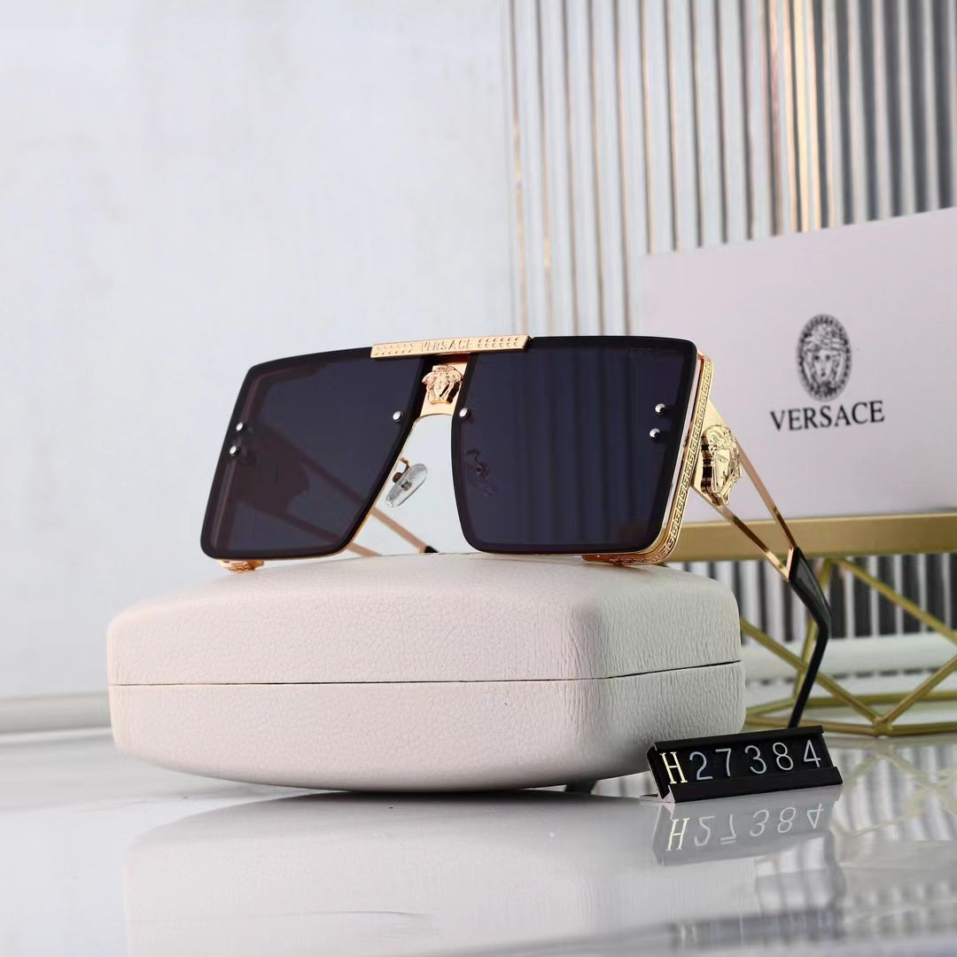 Retro Metal Frame Trendy Sun Glasses-With Gift Box