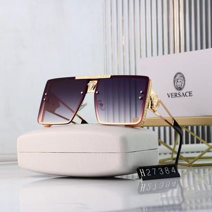 Retro Metal Frame Trendy Sun Glasses-With Gift Box
