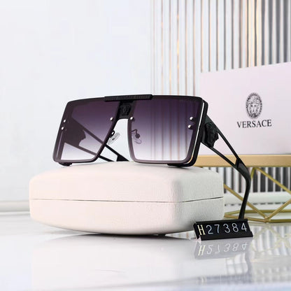 Retro Metal Frame Trendy Sun Glasses-With Gift Box