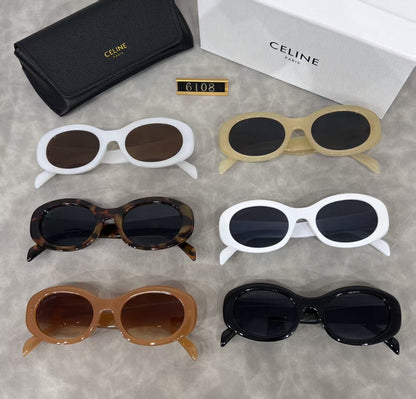 Retro Oval Frame Sunglasses 1170