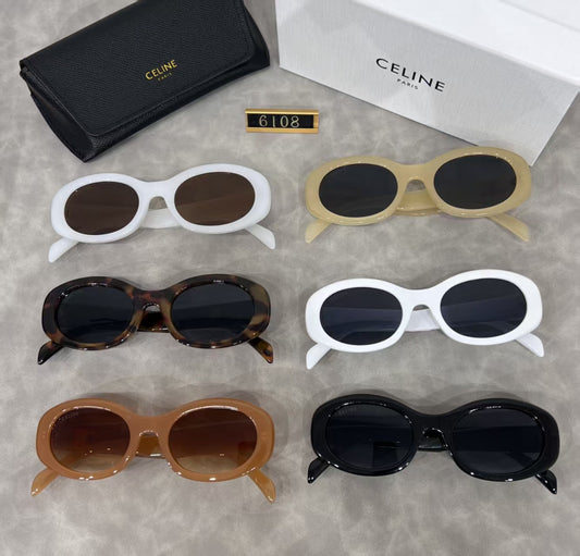 Retro Oval Frame Sunglasses 1170