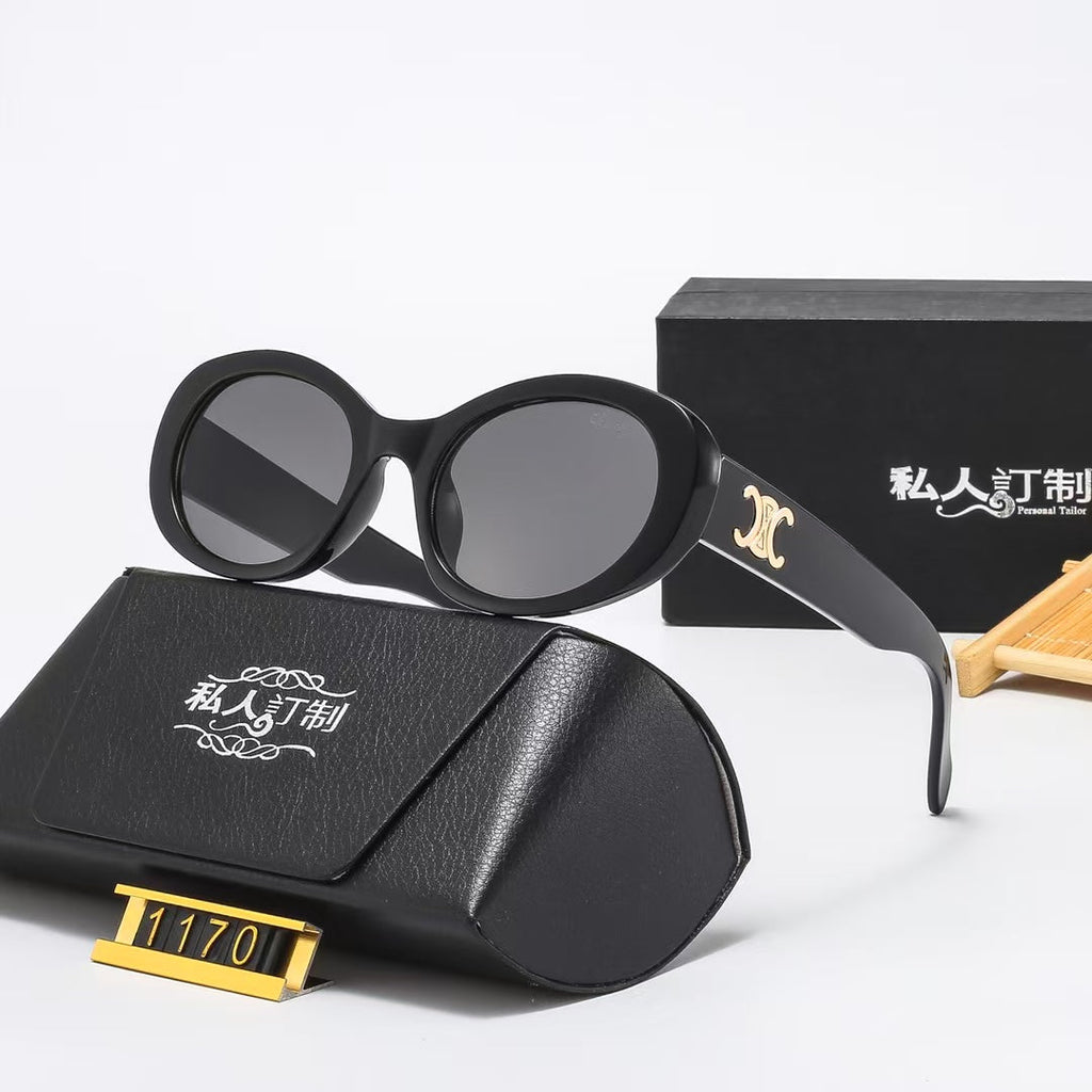 Retro Oval Frame Sunglasses 1170