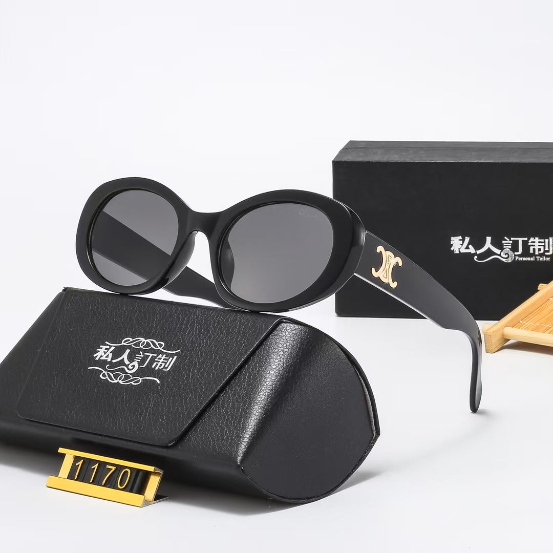 Retro Oval Frame Sunglasses 1170