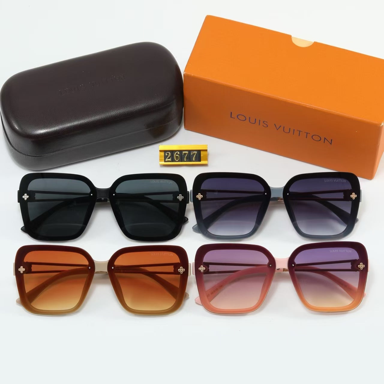 Classic And Stylish Large Frame Sunglasses-With Gift Box