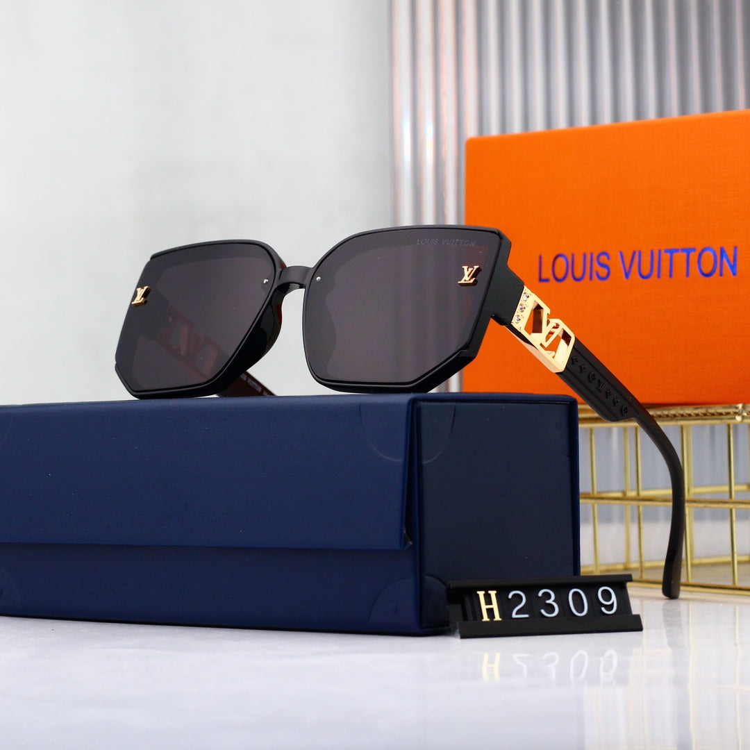 Hexagonal Oversized Sunglasses-With Gift Box